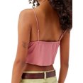 thumbnail image 4 of Gupgi Women's Camisole Tops Sleeveless V Neck Irregular Ruffle Tops Tie Up Crop Tops, 4 of 7