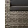 thumbnail image 3 of vidaXL Ensemble Salon de Jardin 4 Pcs avec Coussins Rotin Poly Gris, 3 of 4