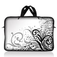 thumbnail image 1 of LSS Laptop Sleeve Bag 10.2 Inch Grey Swirl Black White Floral, 1 of 1