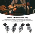 thumbnail image 4 of Ukulele Tuning Peg, Ukulele Knob Précis Tune 2L2R Métal Fermé Classique pour la Performance, 4 of 8