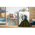 thumbnail image 2 of Ahgly Tapis Rond Lavable en Machine Intérieur Transitionnel Vert Armée, 4 Pieds Rond, 2 of 7