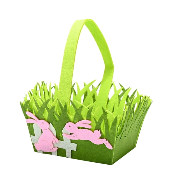 Lksixu Easter Decorations Portable Non-Woven Basket Decoration Easter Basket Home Textile Storage Storage Container Easter Ornaments Spring Decor for Party Holiday