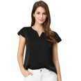 thumbnail image 1 of INSPIRE CHIC Blouse Haut pour Femme à Col en V, de Travail Décontracté, à Manches Courtes, 1 of 6