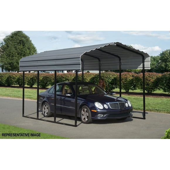 Arrow Abri d'auto 10 pi x 20 pi x 9 pi Charbon