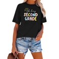 thumbnail image 2 of TSADFHJI Hauts pour Femmes Manches Longues Grande Taille T-Shirt Décontracté Mode Imprimé Col Rond Manches Courtes TG Noir, 2 of 4