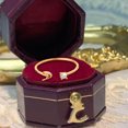 thumbnail image 3 of Riforla Gold Personalized Rhinestone 26 Initial Ring Jewelry Personalized Initial Letter Open Ring with Diamond Rhinestone Ring for Women Womens Jewelry S, 3 of 3