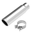 thumbnail image 3 of Dynomax 36477 Exhaust Tail Pipe Tip  4 Inch Inlet; 5 Inch Outlet; Polished Stainless Steel; Round; Angled Cut; Single Wall; 18 Inch Length, 3 of 4