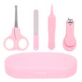 thumbnail image 2 of Baby Scissors, ABS Handle Baby Manicure Set  for Homes for Newborn Baby Pink, 2 of 7