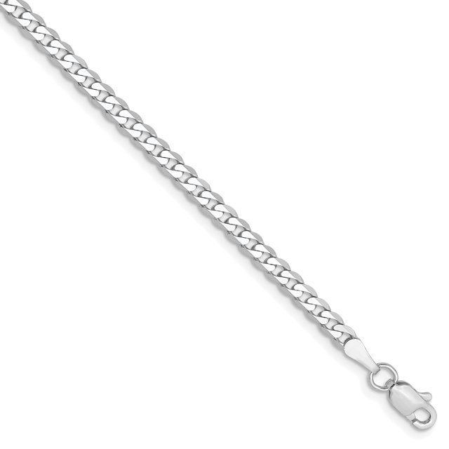 Chaîne Plate en Or Blanc 14K 2.9mm