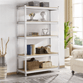 thumbnail image 2 of FullFurnique 73.5″ Height 5 Tiers Adjustable Boltless Storage Shelf, Silver, 2 of 8