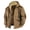 D Earthy Yellow, variant on Susanny Polo Fleece Jacket Men Western Sherpa Lined Flannel Hooded Winter Pockets Denim Jacket Zip Up Distressed Heavyweight Tactical Military Clearance with Hood Coat Green M