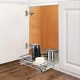 thumbnail image 3 of Kitchen Pull Out Cabinet Organizer, 14"W x 21"D x 4"H Under Cabinet Slide Out Sliding Shelf Wire Storage Rack, Chrome, 3 of 8