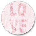 thumbnail image 2 of Designart - Pink Pastel Love - Shabby Chic Metal Circle Wall Art, 2 of 5