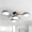 Grey, variant on EDHITNR Modern Semi Flush Mount Ceiling Light Nordics Wood Chandelier with Circular Acrylic LED Shade, 3 Color Dimmable Ceiling Light Fixture for Living Room Bedroom Dining Room Kitchen Hallway