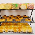 thumbnail image 5 of Leojiow 3 Tier Collapsible Rack With Adjustable 3 Setting Rack For Cookies Baking Camping Barbecues Parties，Kitchenware Supplies For Cake ，Outdoor Picnic Supplies 40Cmx28Cmx25Cm Rack, 5 of 5