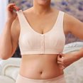 thumbnail image 4 of Timegard Wireless Bras for Women Plus Size Breathable Comfort Front Closure Button Bras with Support, 4 of 7