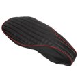 thumbnail image 1 of Motorcycle  Cover, Soft Beautiful Motorcycle Saddle Cover Leather Antislip  For Upgrade Black Red, 1 of 8