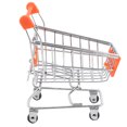 thumbnail image 3 of 1pc Mini Shopping Cart Children Pretend Play Toy Iron Makeup Storage Grocery Cart Trolley with Electroplating (Random Color), 3 of 9