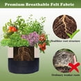 thumbnail image 3 of Bags with Handles Growth Bag, Breathable Non-Woven Fabric, Inflatable Planting Pot, Garden Planting Container with Handle, Used for Gardening, Seedling Cultivation, And Vegetable Cultivation, 3 of 7
