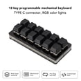 thumbnail image 4 of One Handed Programmable Mechanical Keyboard, 12 Keys RGB Multifunctional Mechanical Gaming Keypad, Programmable Macro Keyboard, One Handed Keyboard for, 4 of 7