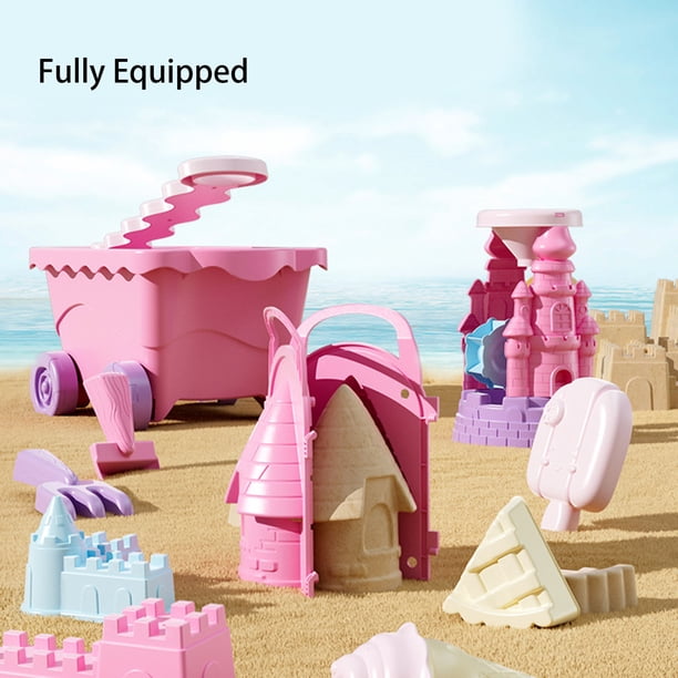 Lot De 21 Jouets De Plage – Moules à Glace Et Cupcakes – Pelle, Passoire, Sac De Transport – Dès 3 Ans – Sans BPA – Idéal Bac à Sable