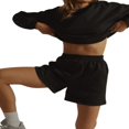 thumbnail image 2 of Women Solid Color Shorts  Adults Casual Style Pants with Slant Pockets, 2 of 5