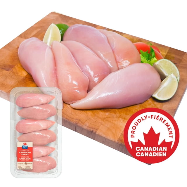 Maple Leaf Boneless Skinless Chicken Breasts, 6-7 pc, 1.23 - 1.60 KG