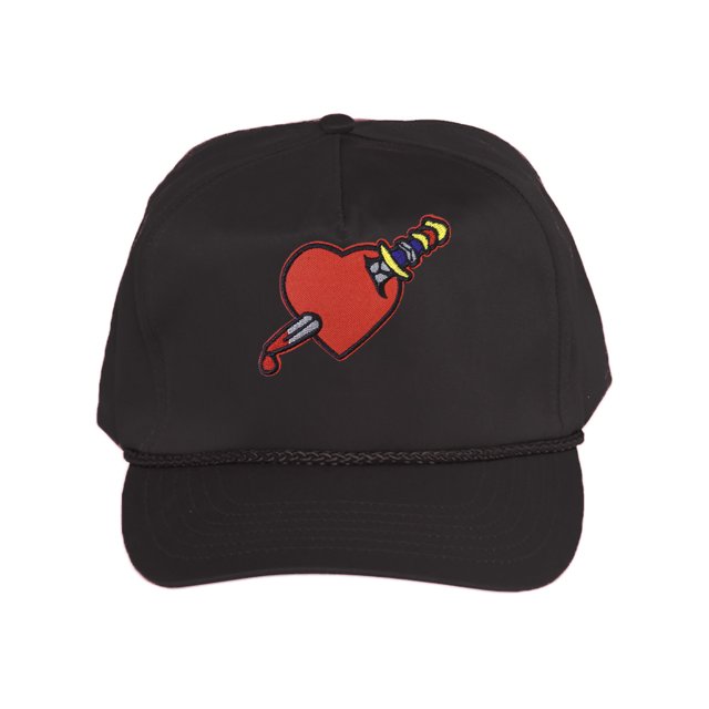 Gravity Threads Casquette en Sergé de Coton Heart Stab - Noir