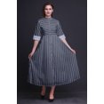 thumbnail image 2 of Bimba Robe Chemise Décontractée à Carreaux pour Femme, Imprimé, Fête, Mi-Mollet, Évasée - Très Petit, 2 of 5