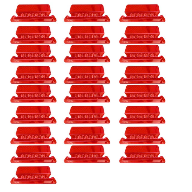25 Pcs File Folder Tabs,Hanging Folder Tabs, Transparent Hanging File Folder Tabs,3 Inch Plastic Tabs For File Folders,Plastic Tabs For Hanging Folders, Hanging Folder Tabs For School,Red