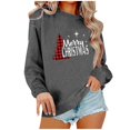 thumbnail image 1 of Pisexur Sweat-Shirt de Noël Décontracté à Manches Longues Col Rond pour Femmes, Chandail Ample et Confortable, Imprimé Mode Festival Automne, 1 of 4