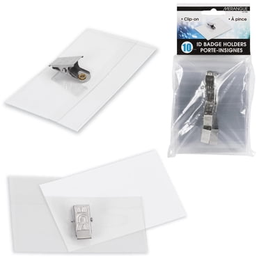 Merangue Badge Holder with Clip, 30 Pack