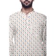 thumbnail image 3 of Atasi Kurta Décontractée Imprimée à Col Chinois Chemise Ethnique Kurta Courte pour Homme Tunique, 3 of 5