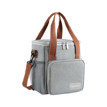 WRKEKC Clearance Insulated Oxford Crossbody Lunch Bag with 4-Hour Thermal Control | Leak-Proof Picnic Cooler for Work, Hiking, Travel