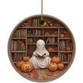 thumbnail image 1 of Halloween Decorations Ohufall Round Christmas Decorations Santa Claus Smiling Print Round Decoration Holiday Tree Decorations With Lanyard Lightweight, 1 of 1