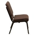 thumbnail image 3 of HERCULES Series 18.5''W Stacking Church Chair in Brown Fabric - Gold Vein Frame, 3 of 9