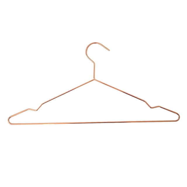 SHISUYAN Non-Slip Metal Hangers Clothes Hangers Shirts Sweaters Dress Hanger Hook Drying Rack (Rose Gold)