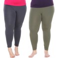 thumbnail image 1 of White Mark Leggings Extensibles Doux pour Femmes, Lot de 2, 1 of 2