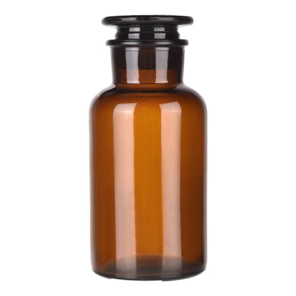 Piwvid Bouteilles de Rangement en Verre de Laboratoire avec Couvercles, 1 Pcs Bocal de Rangement en Verre à Grand Ouverture avec Bouchon de Sol, Utilisé pour Labo, Décoration Intérieure, 2 Options de Taille