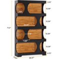 thumbnail image 3 of 4-Tier Tall Bookcase, 71" S-Shaped Bookshelf, Wood Decorative Storage Shelving, 3 of 5