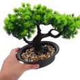 thumbnail image 4 of OULII Simulation Bonsai Tree Faux Bonsai Tree Green Plastic 1Pack, 4 of 5