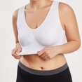 thumbnail image 3 of Women Pure Color Plus Size Ultra-thin Large Bra Sports Bra Full Bra Cup Tops, 3 of 9