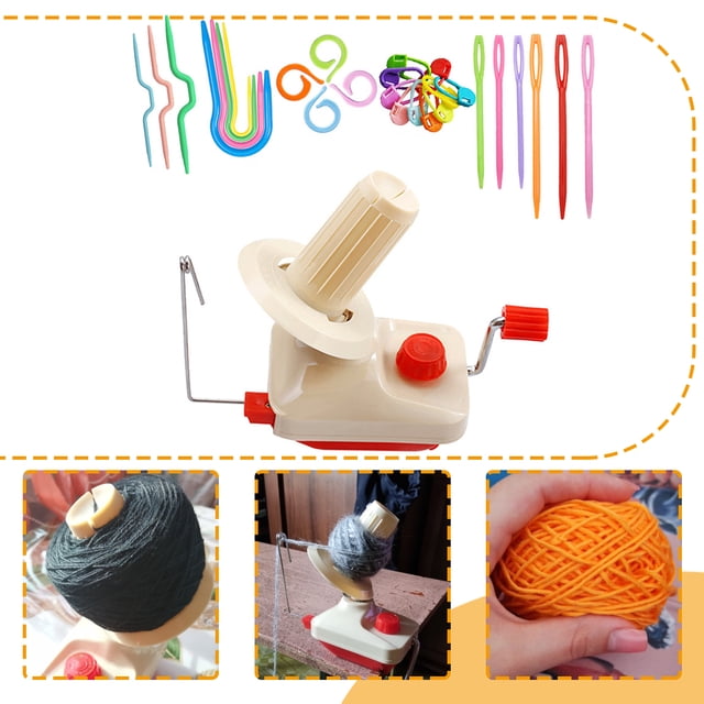 Enrouleur de Fils Machine à Crocheter Multifuctional Accessoires d'Artisanat Durable Porte-Aiguilles Simples Enrouleurs Inutiles 02