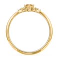 thumbnail image 4 of Birthstone Oval Ring with Shoulder Accents - Citrine (November), 4 of 5