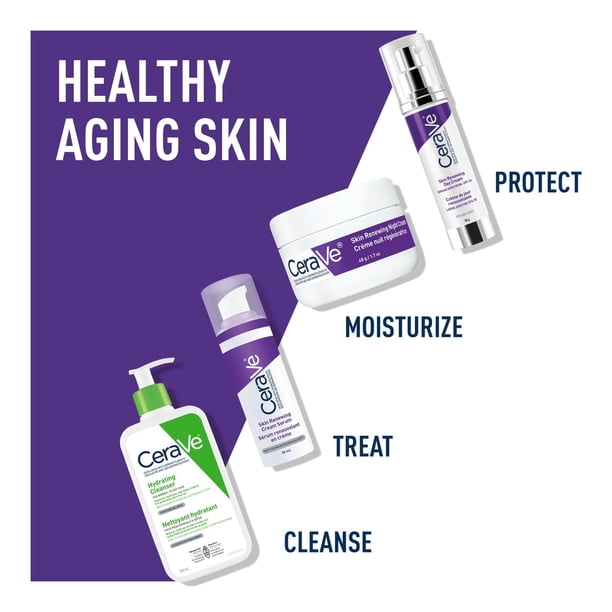 CeraVe Skin Renewing Night Cream, Anti-Aging Night Cream with
