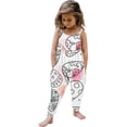 thumbnail image 2 of TIMIFIS Pièce Combinaison une Sans Manches à Bretelles pour Tout-Petit Bébé Fille, Barboteuse Pantalon, Impression d'Oeufs de Joyeuses Pâques, Tenue d'Été, Vêtements - 3-4 Ans, 2 of 6
