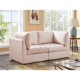 thumbnail image 4 of Meridian Furniture Jacob Sofa Modulaire en Velours Rose, 4 of 10