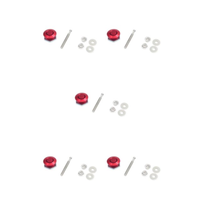 Ruiboury Lightweight Hood Lock For Car Modification Security Sleek Affordable red DP16-25 5Set