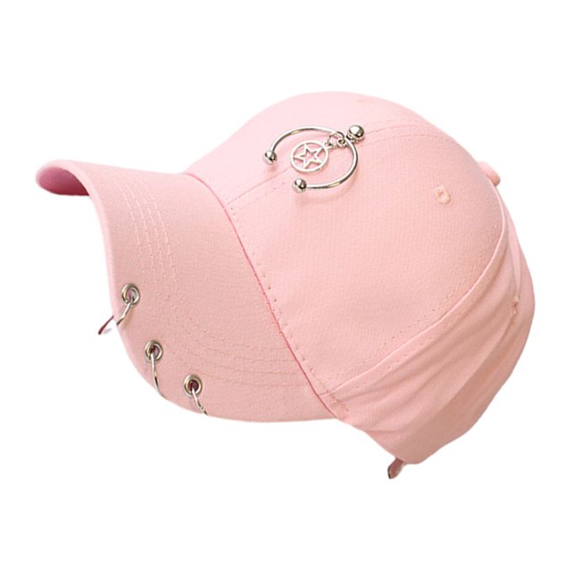 fastboy Wide Application Ring Baseball Cap For Various Occasions Elegant Comfortable Hat Adjustable Belt Semi-ring Pink 1Set