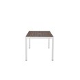thumbnail image 2 of Pemberly Row 71" Modern Aluminum Patio Dining Table in White/Gray, 2 of 4